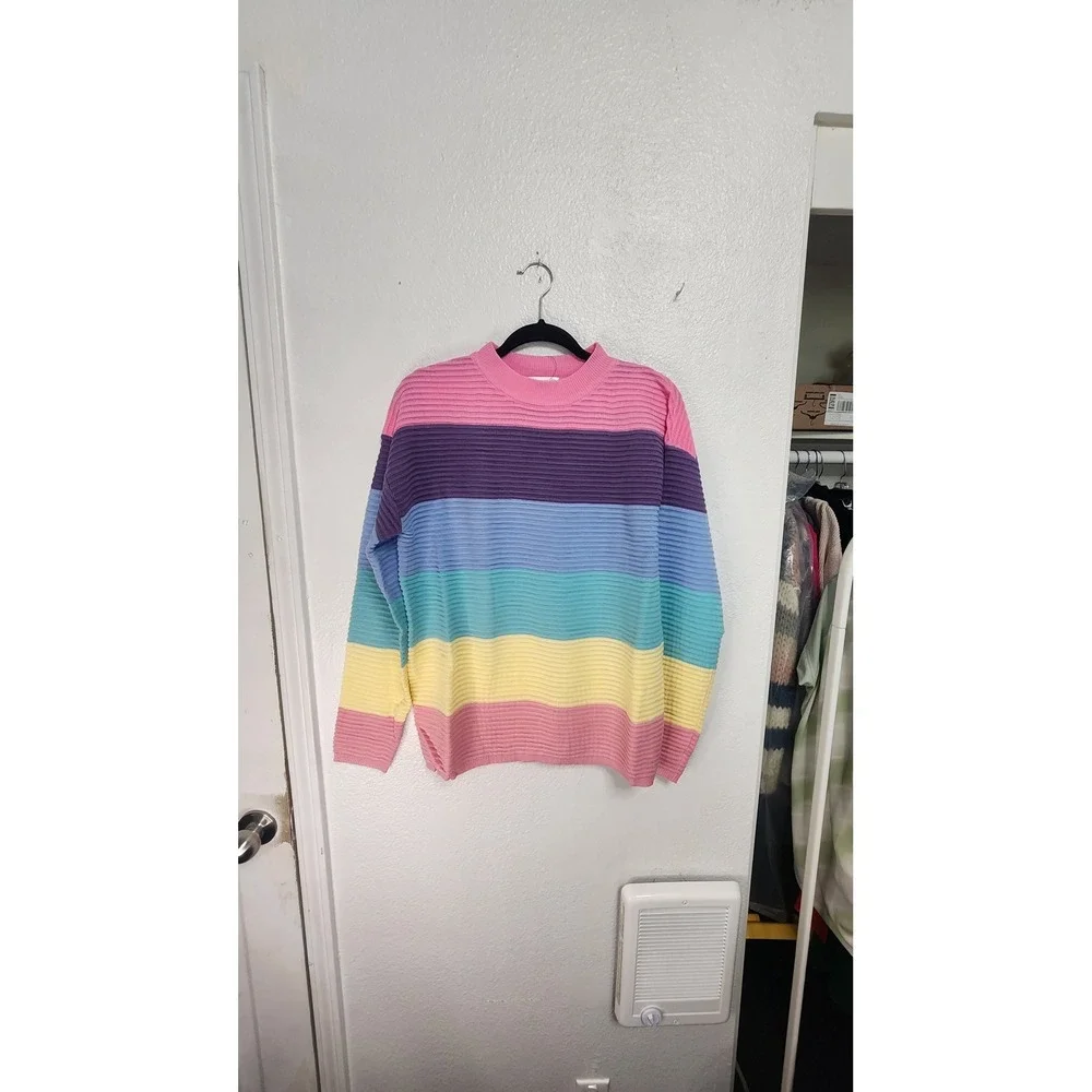 The Storm Cellar Sweater‎ Womens Medium Rainbow NWT
